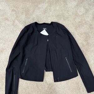 Athleta Black Zip-Up Blazer